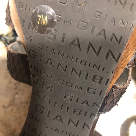 Gianni Bini Chocolate Brown Strappy Heels - 7 - Picture 6 of 8